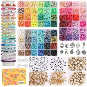 Unbranded 9000pcs Clay Beads For Jewelry Making Kit, 96 Colors Spacer Heishi Beads Flat Ro Unbranded 9000pcs Clay Beads For Jewelry Making Kit, 96 Colors Spacer Heishi Beads Flat Ro