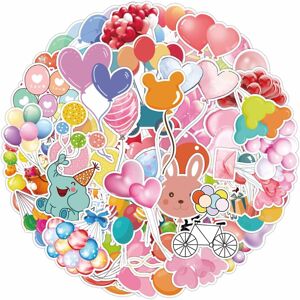 Tianfu Cute Balloon Stickers for Water Bottle,Waterproof Vinyl 50pcs Stickers for Lapto Tianfu Cute Balloon Stickers for Water Bottle,Waterproof Vinyl 50pcs Stickers for Lapto