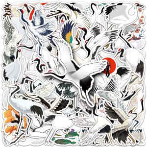 Tianfu 50 Pcs White Crane Stickers Cute Cartoon Animal Sticker for Laptop Cars Skateboa Tianfu 50 Pcs White Crane Stickers Cute Cartoon Animal Sticker for Laptop Cars Skateboa