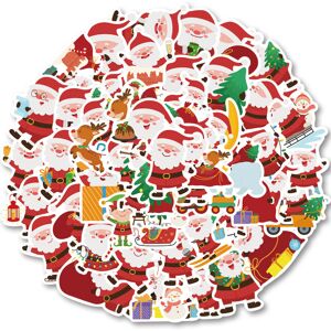 Tianfu 50 PCS Christmas Stickers, Santa Claus Stickers Set Waterproof Vinyl Christmas H Tianfu 50 PCS Christmas Stickers, Santa Claus Stickers Set Waterproof Vinyl Christmas H
