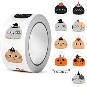 Tianfu Halloween stickers round sealing stickers, 500 self-adhesive labels, children's Tianfu Halloween stickers round sealing stickers, 500 self-adhesive labels, children's