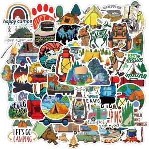 Tianfu 50pcs Camping Doodle PVC Waterproof Stickers Cute Funny Trendy Decals for Kids A Tianfu 50pcs Camping Doodle PVC Waterproof Stickers Cute Funny Trendy Decals for Kids A