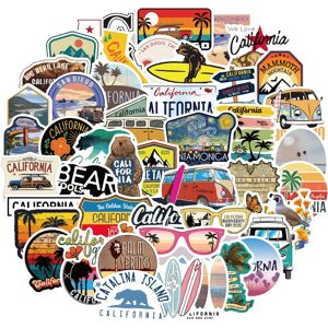 Tianfu 50pcs California Doodle PVC Waterproof Stickers Cute Funny Trendy Decals for Kid Tianfu 50pcs California Doodle PVC Waterproof Stickers Cute Funny Trendy Decals for Kid