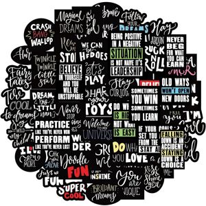 Tianfu 50 Pcs Black White Motivational Quote Stickers for Teens,Positive Words Stickers Tianfu 50 Pcs Black White Motivational Quote Stickers for Teens,Positive Words Stickers