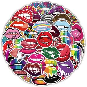 Tianfu 50-Pack Sexy Lip Stickers Water Bottle Notebook Car Phone Guitar Skateboard Kiss Tianfu 50-Pack Sexy Lip Stickers Water Bottle Notebook Car Phone Guitar Skateboard Kiss