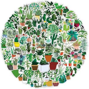 Tianfu 100Pcs Vivid Natural Green Plant Stickers Potted Sage Cactus Fern Floral Aesthet Tianfu 100Pcs Vivid Natural Green Plant Stickers Potted Sage Cactus Fern Floral Aesthet