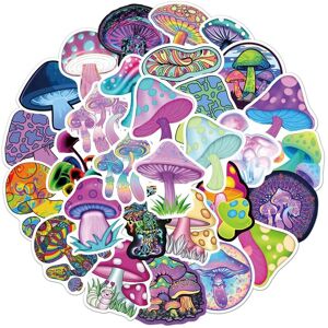 Tianfu 50cute mushroom stickers cartoon forest colorful vinyl waterproof stickers kettl Tianfu 50cute mushroom stickers cartoon forest colorful vinyl waterproof stickers kettl