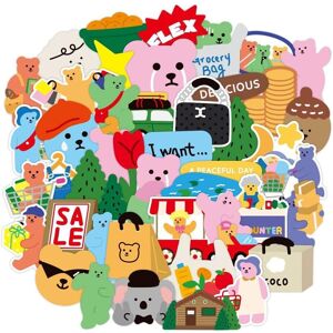 Tianfu 50pcs cute animal bear stickers waterproof vinyl cute funny stickers suitable fo Tianfu 50pcs cute animal bear stickers waterproof vinyl cute funny stickers suitable fo