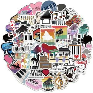 Tianfu 100pcs Piano Musical Instrument Decals,Vinyl Waterproof Inspirational Stickers f Tianfu 100pcs Piano Musical Instrument Decals,Vinyl Waterproof Inspirational Stickers f