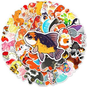 Tianfu 50pcs goldfish waterproof vinyl stickers for marine animals are suitable for com Tianfu 50pcs goldfish waterproof vinyl stickers for marine animals are suitable for com