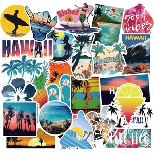 Tianfu 100pcs Waterproof Hawaii Stickers Pack,Summer Aloha Beach Vinyl Stickers for Lug Tianfu 100pcs Waterproof Hawaii Stickers Pack,Summer Aloha Beach Vinyl Stickers for Lug