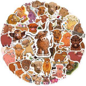 Tianfu 50pcs Cute Highland Cow Stickers for Water Bottles Scottish Highland Cattle Lapt Tianfu 50pcs Cute Highland Cow Stickers for Water Bottles Scottish Highland Cattle Lapt