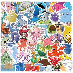 Tianfu 60 PCS Sea Animal Sticker Bottle Notebook Skateboard Car Bicycle Luggage Cup Not Tianfu 60 PCS Sea Animal Sticker Bottle Notebook Skateboard Car Bicycle Luggage Cup Not