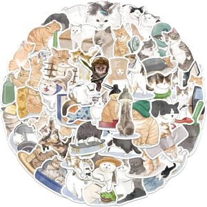 Tianfu Aesthetic Cat Kawaii Waterproof Vinyl Cat Deco Stickers for Water Bottles Laptop Tianfu Aesthetic Cat Kawaii Waterproof Vinyl Cat Deco Stickers for Water Bottles Laptop