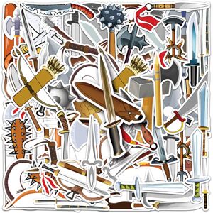 Tianfu 71 Pcs Cold Weapon Stickers Waterproof Cool Weapon Decals for Laptop Skateboard Tianfu 71 Pcs Cold Weapon Stickers Waterproof Cool Weapon Decals for Laptop Skateboard
