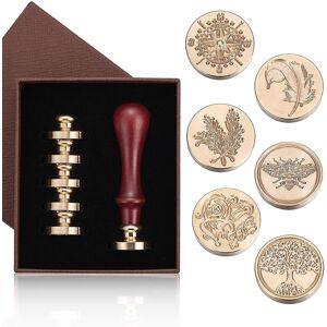 Unbranded Wax Kit,wax Stamp Kit,with Stamp And Spoon,6 S Unbranded Wax Kit,wax Stamp Kit,with Stamp And Spoon,6 S