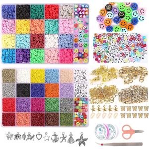 Unbranded 25,000pcs Glass Beads Clay Beads, Flat Beads With Smiley Face, Letter Beads Char Unbranded 25,000pcs Glass Beads Clay Beads, Flat Beads With Smiley Face, Letter Beads Char