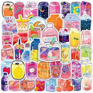 TIANCI Cartoon Beverage Stickers 50pcs Beautiful Fashion Stickers Laptop Water Bottle P TIANCI Cartoon Beverage Stickers 50pcs Beautiful Fashion Stickers Laptop Water Bottle P