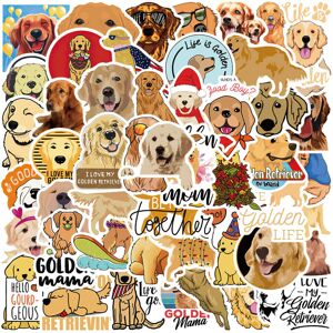 TIANCI 50Pcs Golden Retriever Stickers,Waterproof Vinyl Dog Decals for Water Bottle Lap TIANCI 50Pcs Golden Retriever Stickers,Waterproof Vinyl Dog Decals for Water Bottle Lap