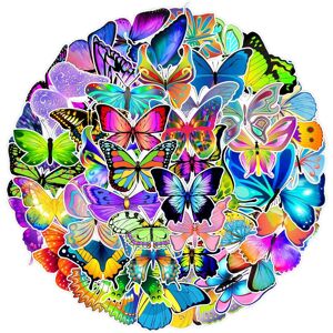 TIANCI 50PCS Butterfly Stickers Bright Colors Decals Vinyl for Scrapbooking Water Bottl TIANCI 50PCS Butterfly Stickers Bright Colors Decals Vinyl for Scrapbooking Water Bottl