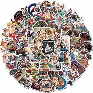 TIANCI Retro sailor Jerry sticker 100 beautiful adult vinyl waterproof sticker bag Cup TIANCI Retro sailor Jerry sticker 100 beautiful adult vinyl waterproof sticker bag Cup