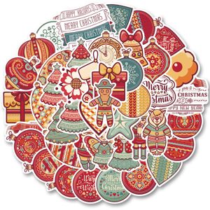 TIANCI 48 PCS Christmas Stickers, Santa Claus Stickers Set Waterproof Vinyl Christmas H TIANCI 48 PCS Christmas Stickers, Santa Claus Stickers Set Waterproof Vinyl Christmas H