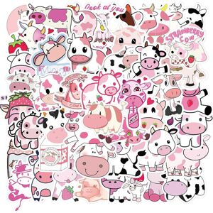 TIANCI Cute Pink Cow Sticker Kawaii Stickers for Party Vinyl Waterproof Cartoon Animal TIANCI Cute Pink Cow Sticker Kawaii Stickers for Party Vinyl Waterproof Cartoon Animal