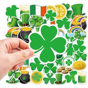TIANCI St. Patrick's Day Clover Stickers for Kids Cute Vinyl Waterproof Four-leaved St TIANCI St. Patrick's Day Clover Stickers for Kids Cute Vinyl Waterproof Four-leaved St