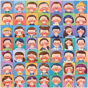 TIANCI 60 Piece Set Cartoon Photo Stickers Smiley Family Stickers Vinyl Waterproof Part TIANCI 60 Piece Set Cartoon Photo Stickers Smiley Family Stickers Vinyl Waterproof Part