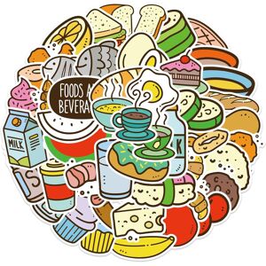 TIANCI Kawaii Food Stickers for Kids Teens Cute Waterproof Reusable Vinyl Water Bottle TIANCI Kawaii Food Stickers for Kids Teens Cute Waterproof Reusable Vinyl Water Bottle