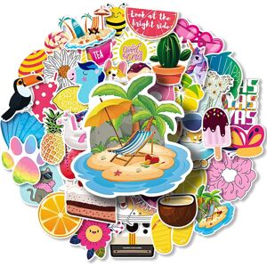 TIANCI 50pcs Summer Beach Stickers Colorful Animals Waterproof Vinyl Stickers for Water TIANCI 50pcs Summer Beach Stickers Colorful Animals Waterproof Vinyl Stickers for Water