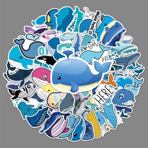 TIANCI 50pcs cartoon whale stickers waterproof vinyl cute funny stickers suitable for l TIANCI 50pcs cartoon whale stickers waterproof vinyl cute funny stickers suitable for l