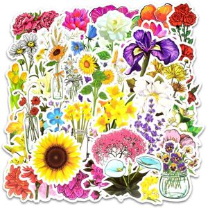 TIANCI Vinyl Spring Flower Stickers Pack 50 Pcs Cute Flower Decals for Laptop Ipad Car TIANCI Vinyl Spring Flower Stickers Pack 50 Pcs Cute Flower Decals for Laptop Ipad Car