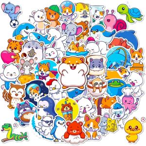 TIANCI 50Pcs children's animal stickers, kettle cute reward stickers, laptop vinyl wate TIANCI 50Pcs children's animal stickers, kettle cute reward stickers, laptop vinyl wate