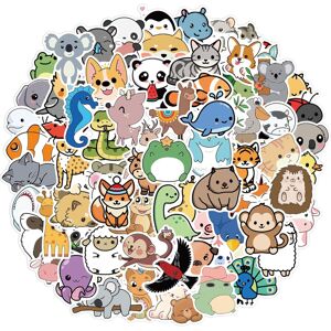 TIANCI 100 Pieces of Cute Kids Animal Stickers. Waterproof Vinyl Stickers - for laptops TIANCI 100 Pieces of Cute Kids Animal Stickers. Waterproof Vinyl Stickers - for laptops