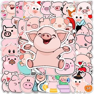 TIANCI 50pcs cute pig stickers, waterproof vinyl stickers, cute and fun stickers, lapto TIANCI 50pcs cute pig stickers, waterproof vinyl stickers, cute and fun stickers, lapto