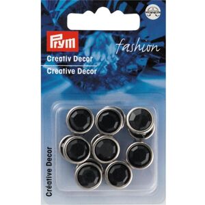 Prym Round Diamante Studs Black - per pack of 16 Prym Round Diamante Studs Black - per pack of 16