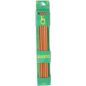 Pony Bamboo Double Point Needles 20cm - per pack of 5 Pony Bamboo Double Point Needles 20cm - per pack of 5