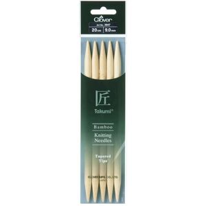 Clover Bamboo Double Point Needles 20cm - per pack of 5 Clover Bamboo Double Point Needles 20cm - per pack of 5