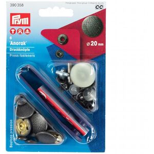 Prym Anorak Snaps Press Fasteners Antique Silver - per pack of 6 Prym Anorak Snaps Press Fasteners Antique Silver - per pack of 6