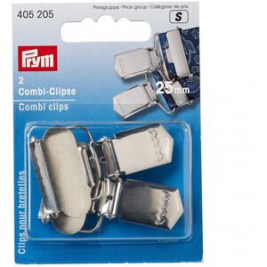 Prym Combi Brace Clips Silver - per pack of 2 Prym Combi Brace Clips Silver - per pack of 2