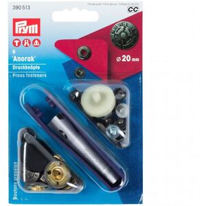 Prym Anorak Snaps Press Fasteners Silver - per pack of 6 Prym Anorak Snaps Press Fasteners Silver - per pack of 6