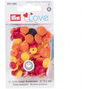 Prym Love Flower Snaps Press Fasteners Yellow Red Orange - per pack of 30 Prym Love Flower Snaps Press Fasteners Yellow Red Orange - per pack of 30