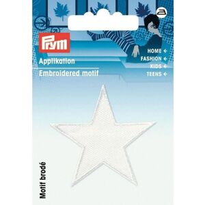Prym Star Patch Motif White - per pack of 2 Prym Star Patch Motif White - per pack of 2