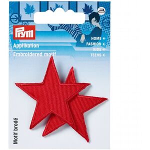 Prym Star Patch Motif Red - per pack of 2 Prym Star Patch Motif Red - per pack of 2