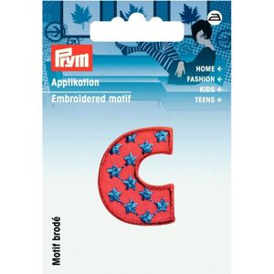 Prym Kids Letter Patch Motif Letter C - Red & Multicoloured - each Prym Kids Letter Patch Motif Letter C - Red & Multicoloured - each