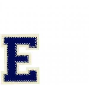 Prym Patch Motif Alphabet Letter Blue Letter E - each Prym Patch Motif Alphabet Letter Blue Letter E - each