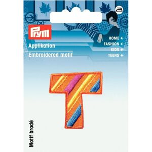 Prym Kids Letter Patch T - Orange & Multicoloured - Letter Type Prym Kids Letter Patch T - Orange & Multicoloured - Letter Type