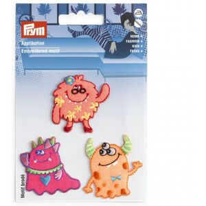 Prym Self Adhesive Patch Motif Monstors - per pack of 3 Prym Self Adhesive Patch Motif Monstors - per pack of 3