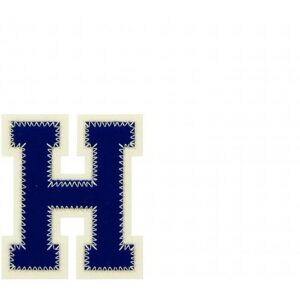 Prym Patch Motif Alphabet Letter Blue Letter H - each Prym Patch Motif Alphabet Letter Blue Letter H - each